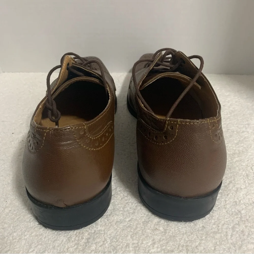 Steve‎ Madden Gionni Wingtip Oxford Dress Shoes Mens Size 10 Brown Leather